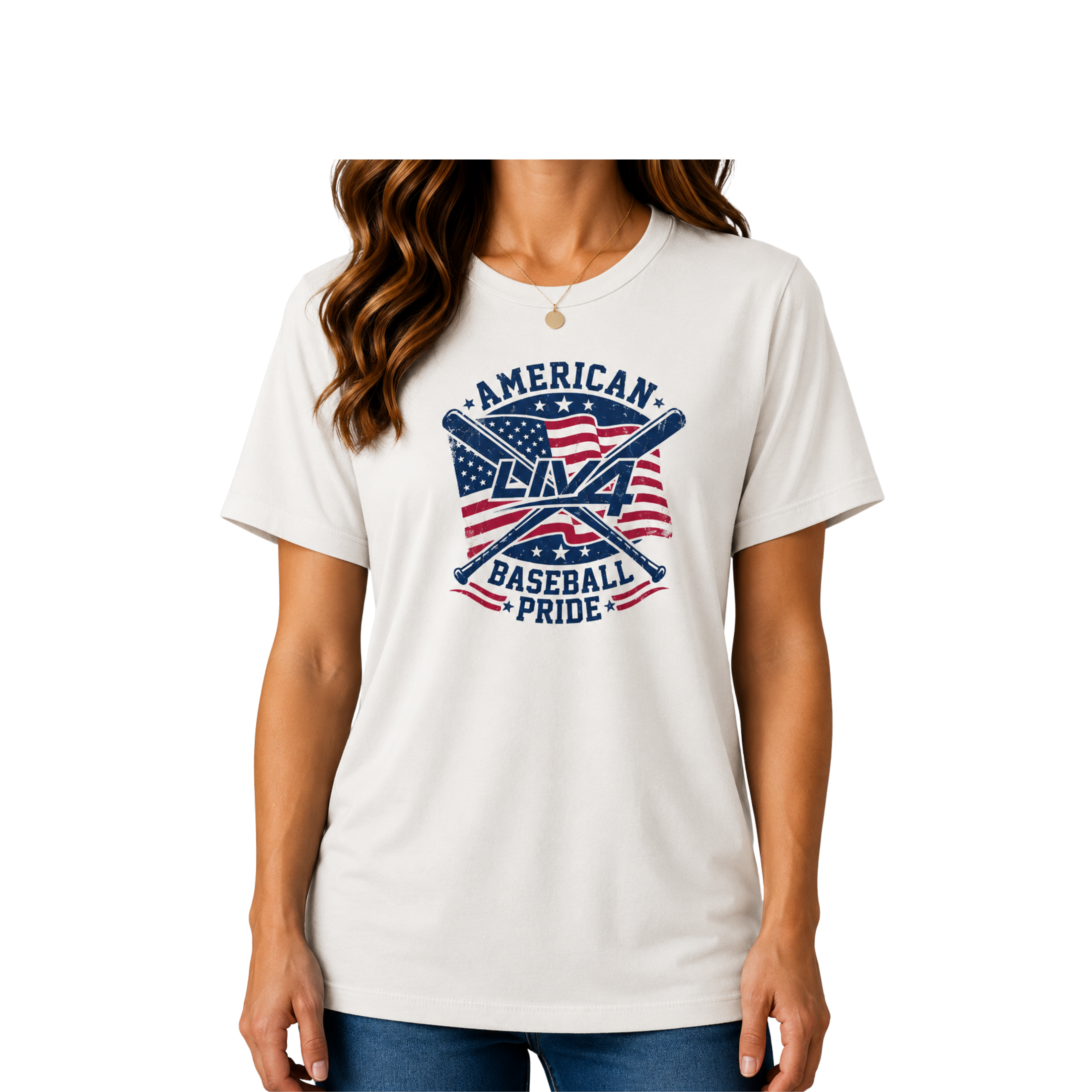 LIV 4 American Baseball Pride - Women's Relaxed T-Shirt