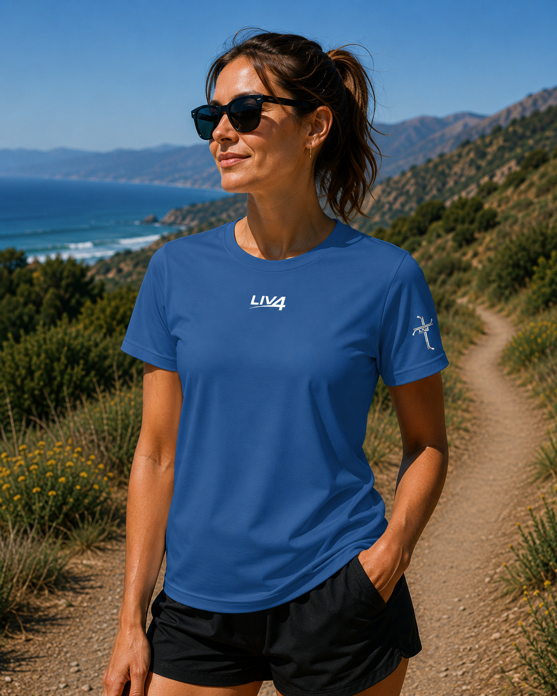 LIV 4 Hockey Cross Women's Performance UV Protection Crew Neck