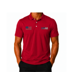 LIV 4 Patriotic Golf Clubs Flag Embroidered Men's Performance Polo | Lightweight UPF 50