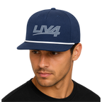 LIV 4 Rope Detail Snapback Cap | Flat Bill and UPF 50+ | Grey Logo