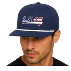LIV 4 Patriotic Rope Detail Snapback Flat Bil Cap | UPF 50+