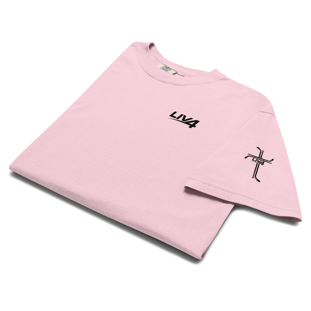 LIV 4 Hockey Cross Unisex Soft Heavyweight T-Shirt | Black Logo