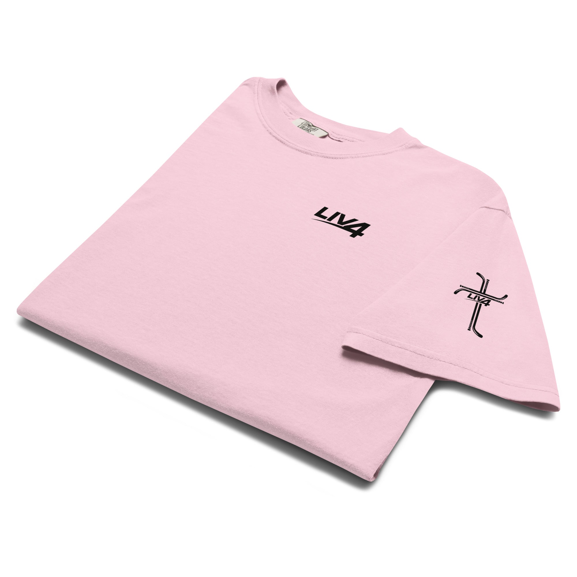 LIV 4 Hockey Cross Unisex Soft Heavyweight T-Shirt | Black Logo
