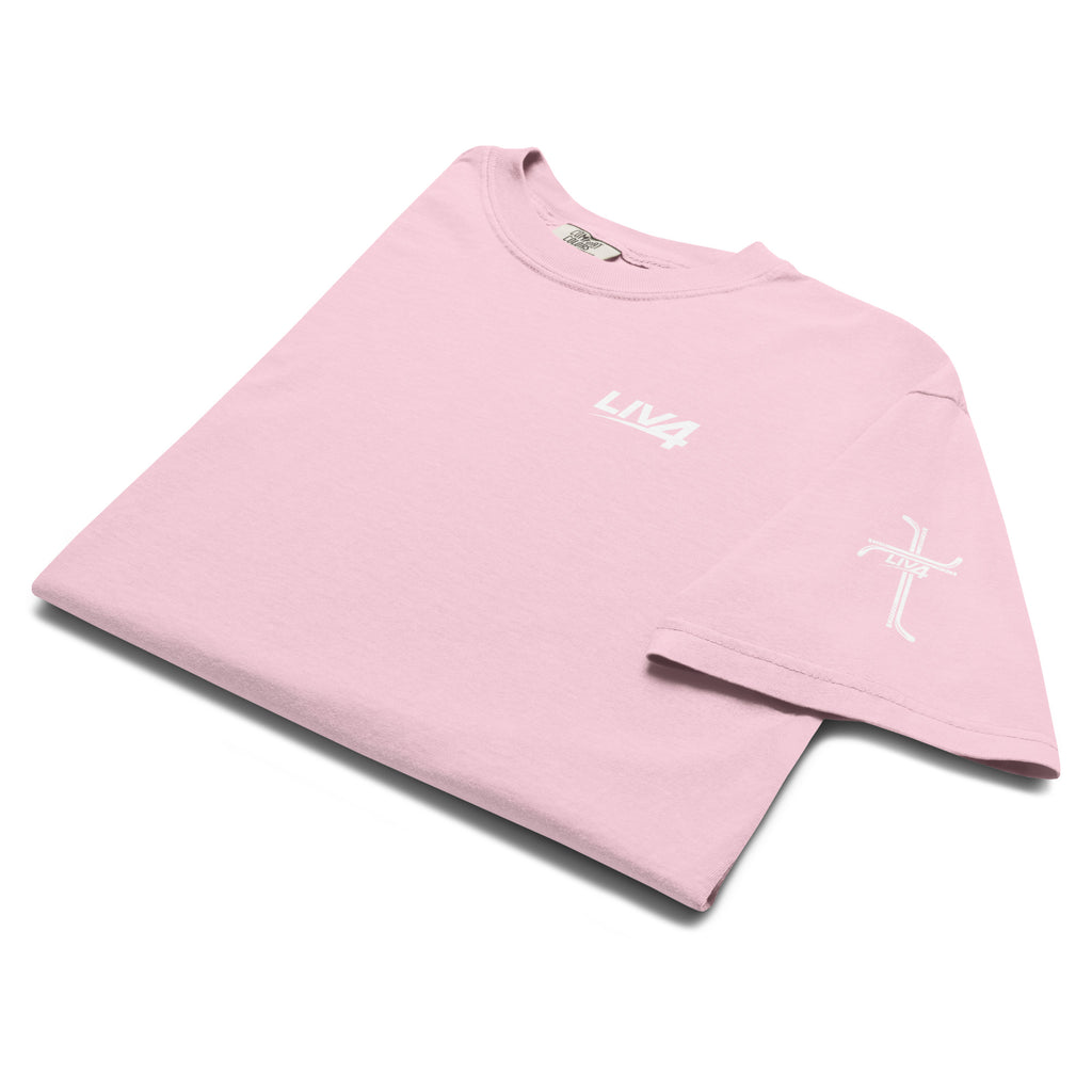 LIV 4 Hockey Cross Unisex Soft Heavyweight T-Shirt | White Logo