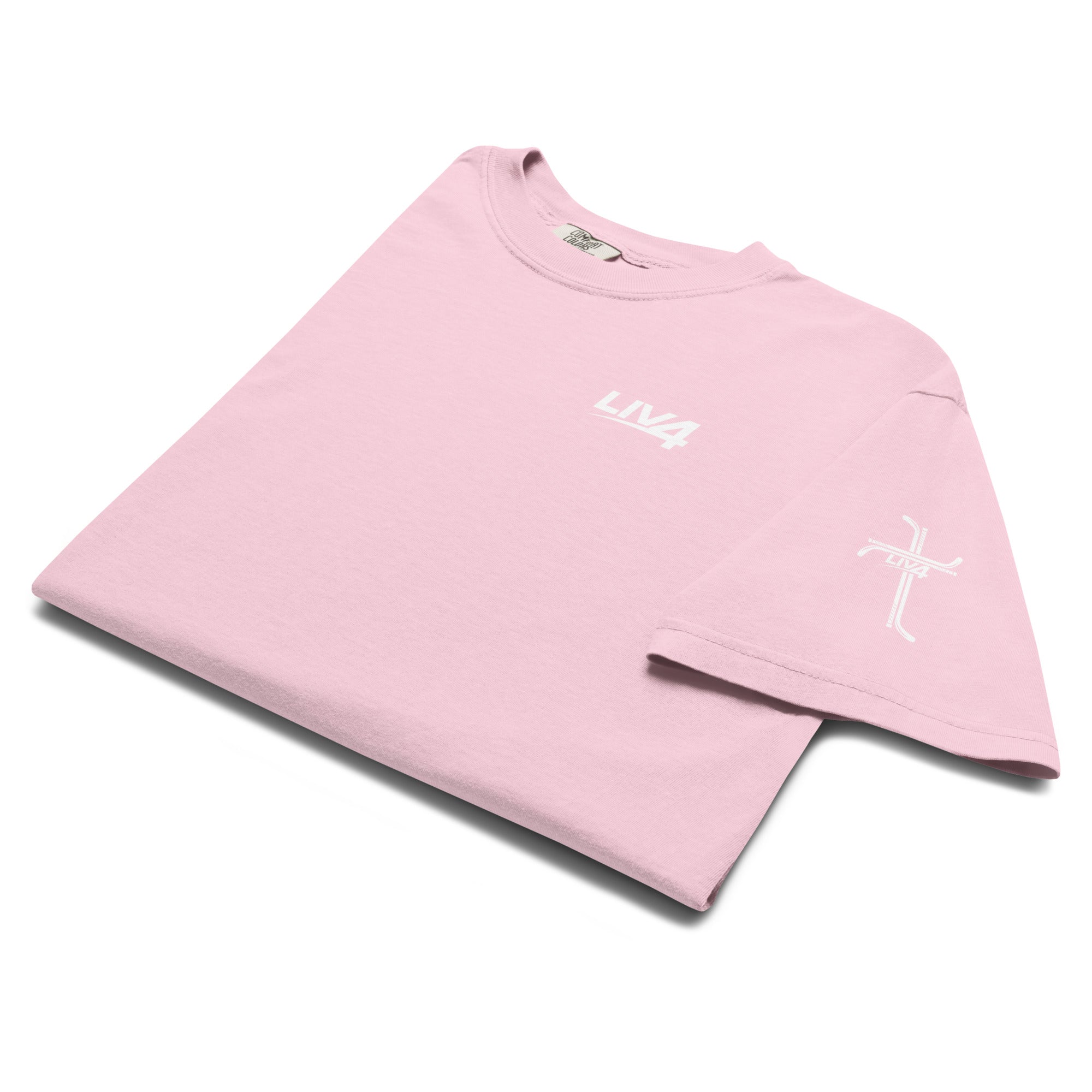 LIV 4 Hockey Cross Unisex Soft Heavyweight T-Shirt | White Logo