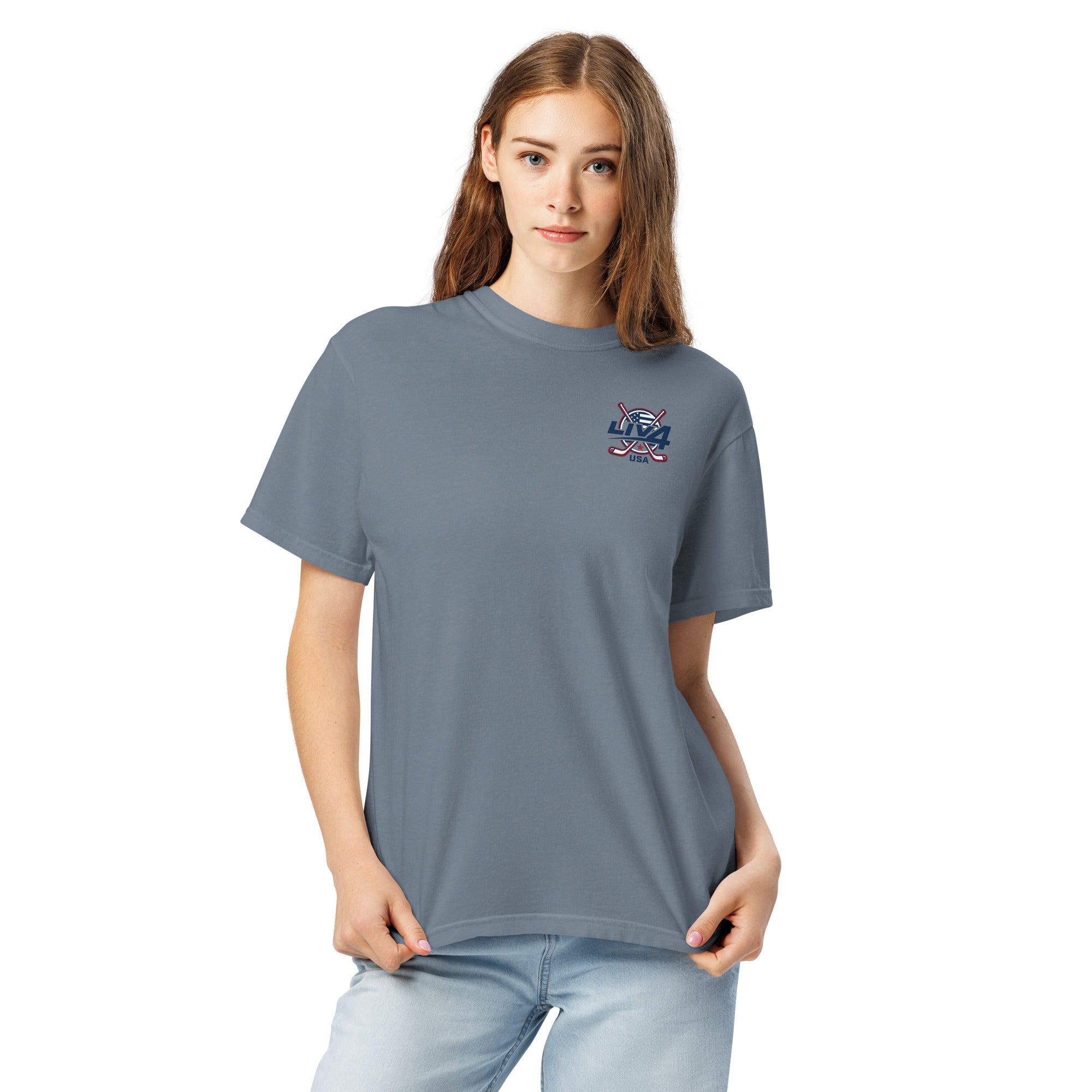 LIV 4 Hockey USA Unisex Soft Heavyweight T-Shirt
