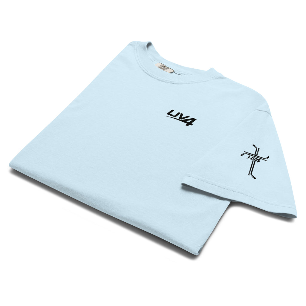 LIV 4 Hockey Cross Unisex Soft Heavyweight T-Shirt | Black Logo