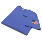 LIV 4 USA Flag on Sleeve Unisex Soft Heavyweight T-Shirt | Black Logo