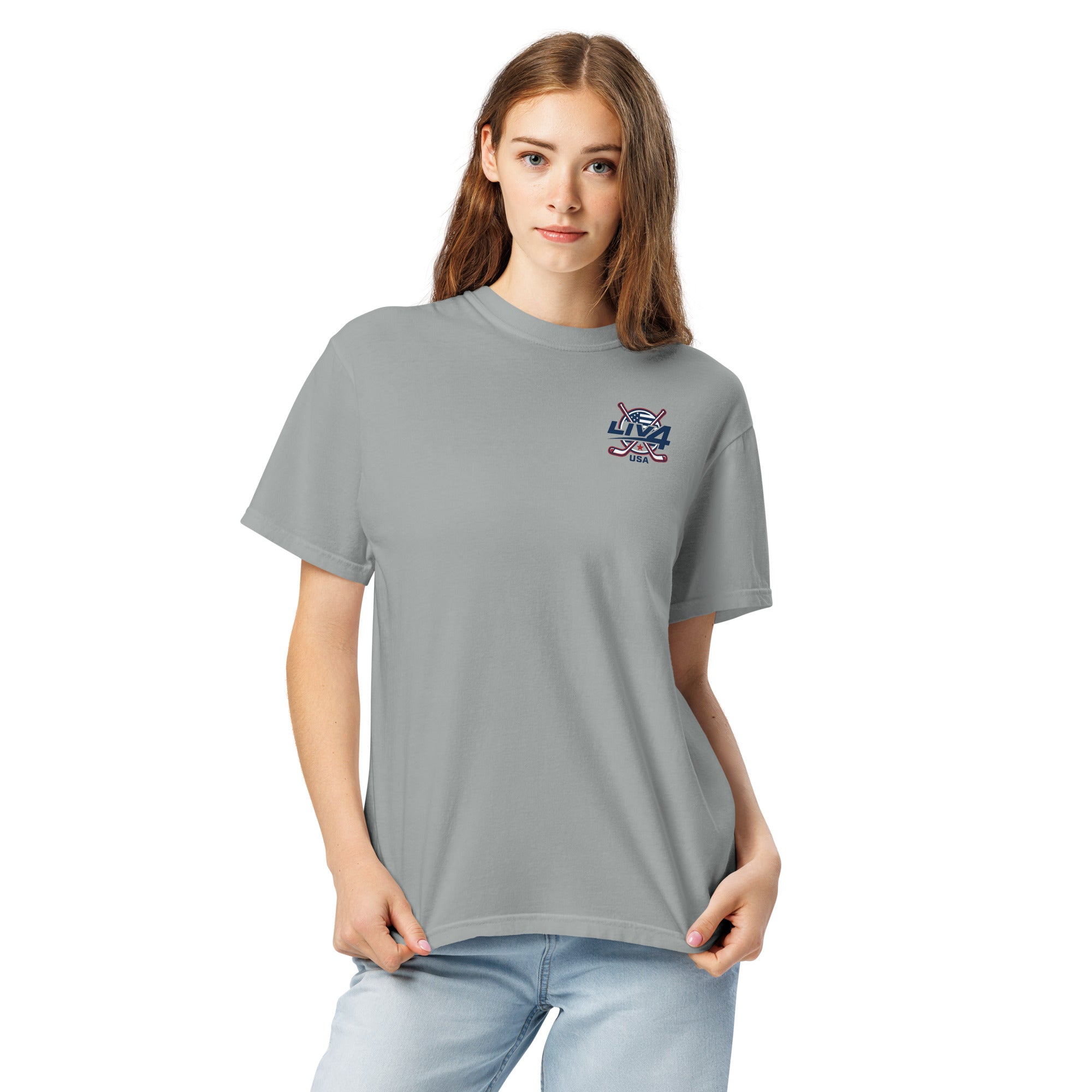 LIV 4 Hockey USA Unisex Soft Heavyweight T-Shirt