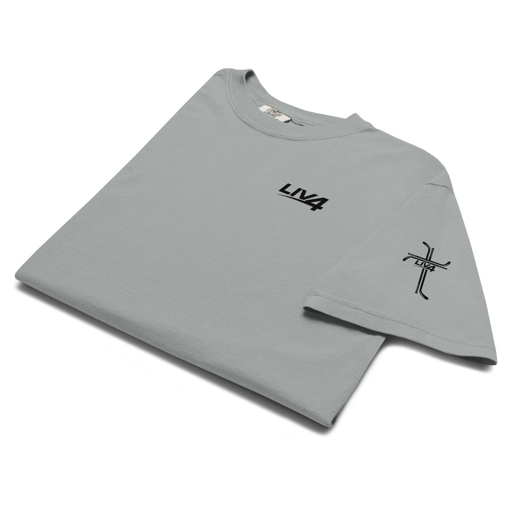 LIV 4 Hockey Cross Unisex Soft Heavyweight T-Shirt | Black Logo