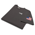 LIV 4 USA Flag on Sleeve Unisex Soft Heavyweight T-Shirt | White Logo