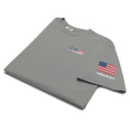 LIV 4 Patriotic and USA Flag on Sleeve Unisex Soft Heavyweight T-Shirt