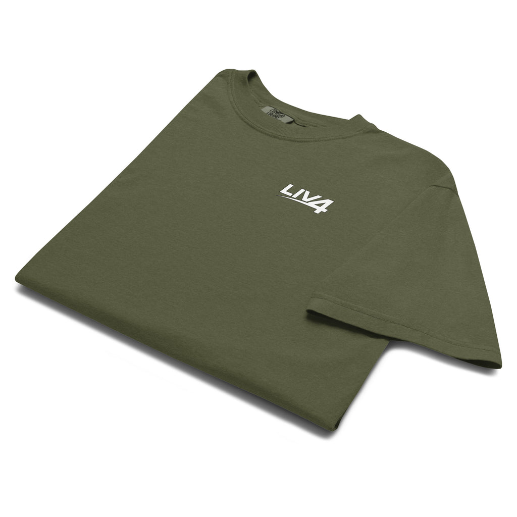 LIV 4 Unisex Soft Heavyweight T-Shirt | White Logo