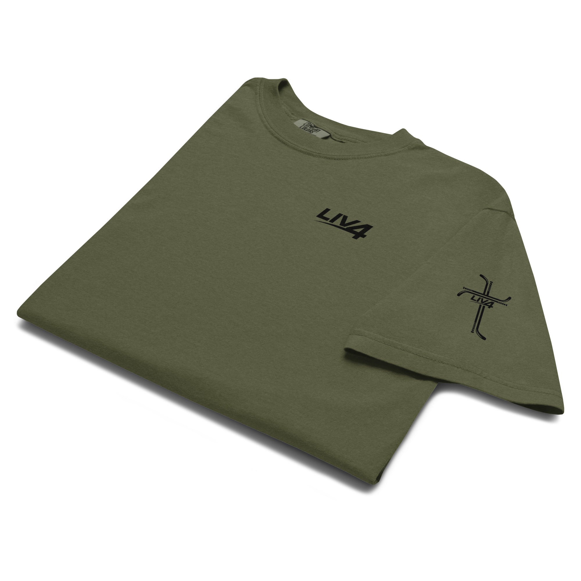 LIV 4 Hockey Cross Unisex Soft Heavyweight T-Shirt | Black Logo