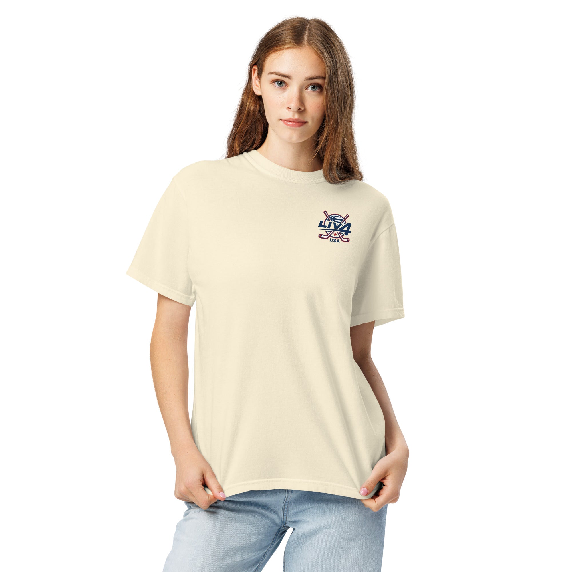 LIV 4 Hockey USA Unisex Soft Heavyweight T-Shirt
