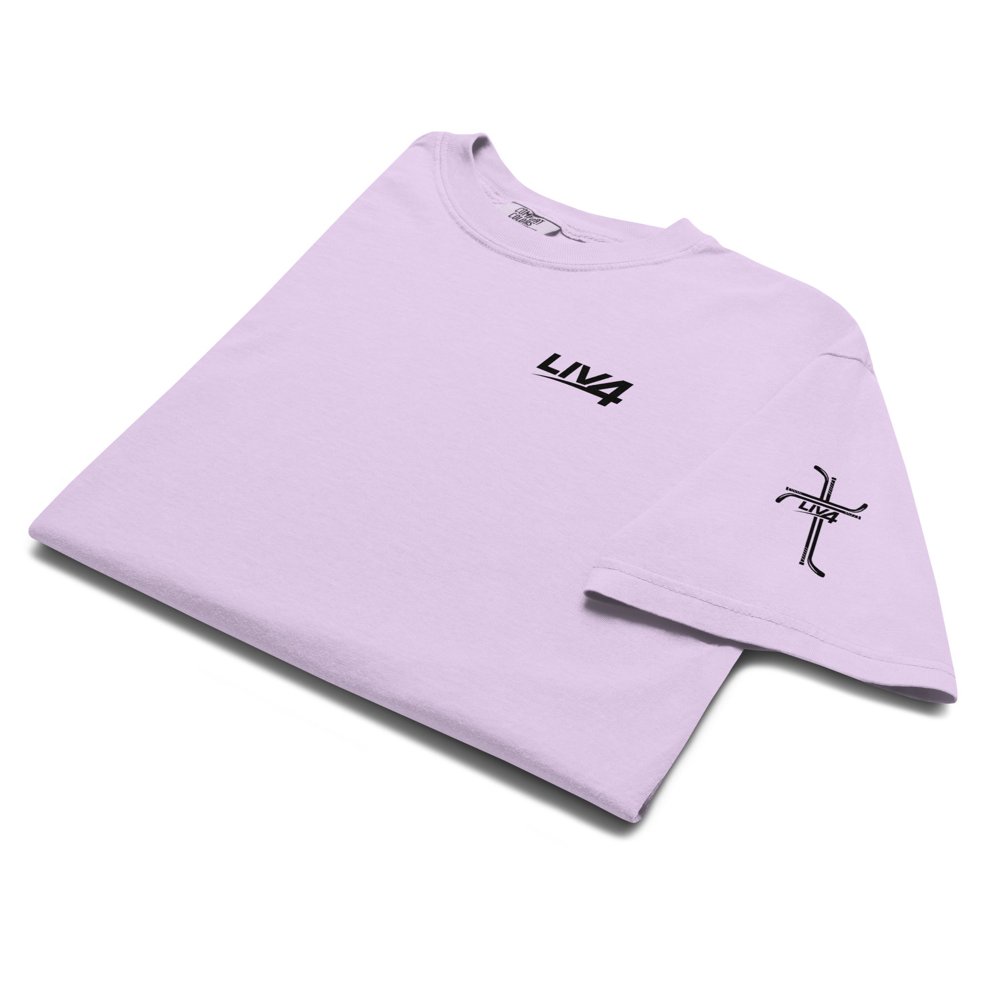 LIV 4 Hockey Cross Unisex Soft Heavyweight T-Shirt | Black Logo