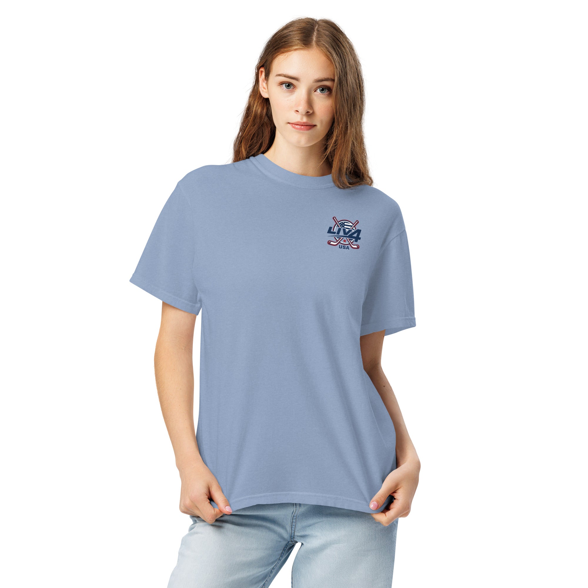 LIV 4 Hockey USA Unisex Soft Heavyweight T-Shirt