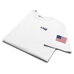 LIV 4 USA Flag on Sleeve Unisex Soft Heavyweight T-Shirt | Black Logo