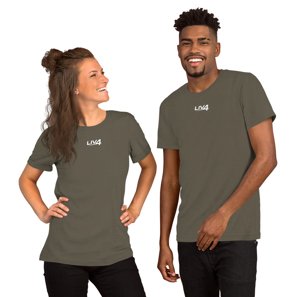LIV 4 Unisex Soft Lightweight T-shirt | White Logo