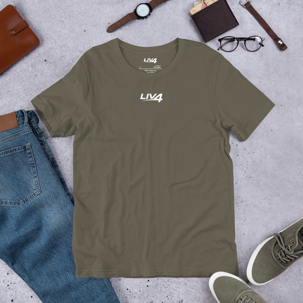 LIV 4 Unisex Soft Lightweight T-shirt | White Logo