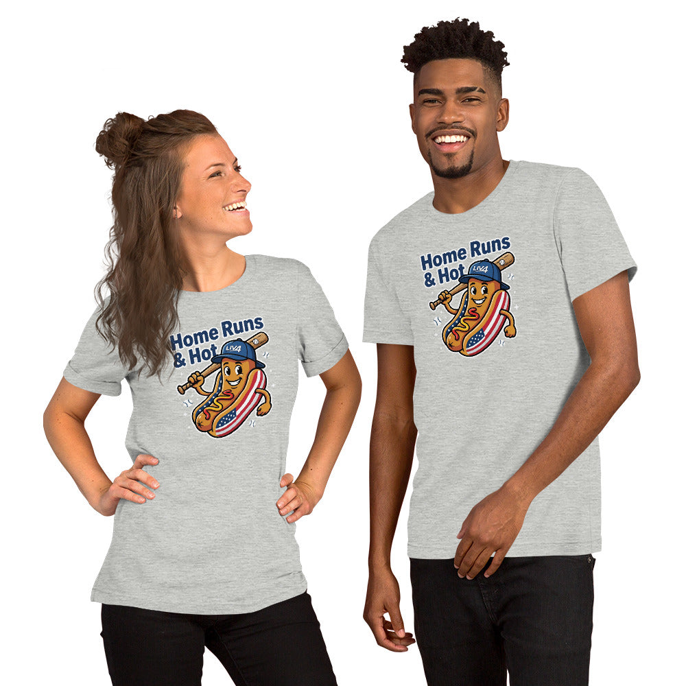 LIV 4 Home Runs & Hot Dogs Baseball Unisex T-Shirt