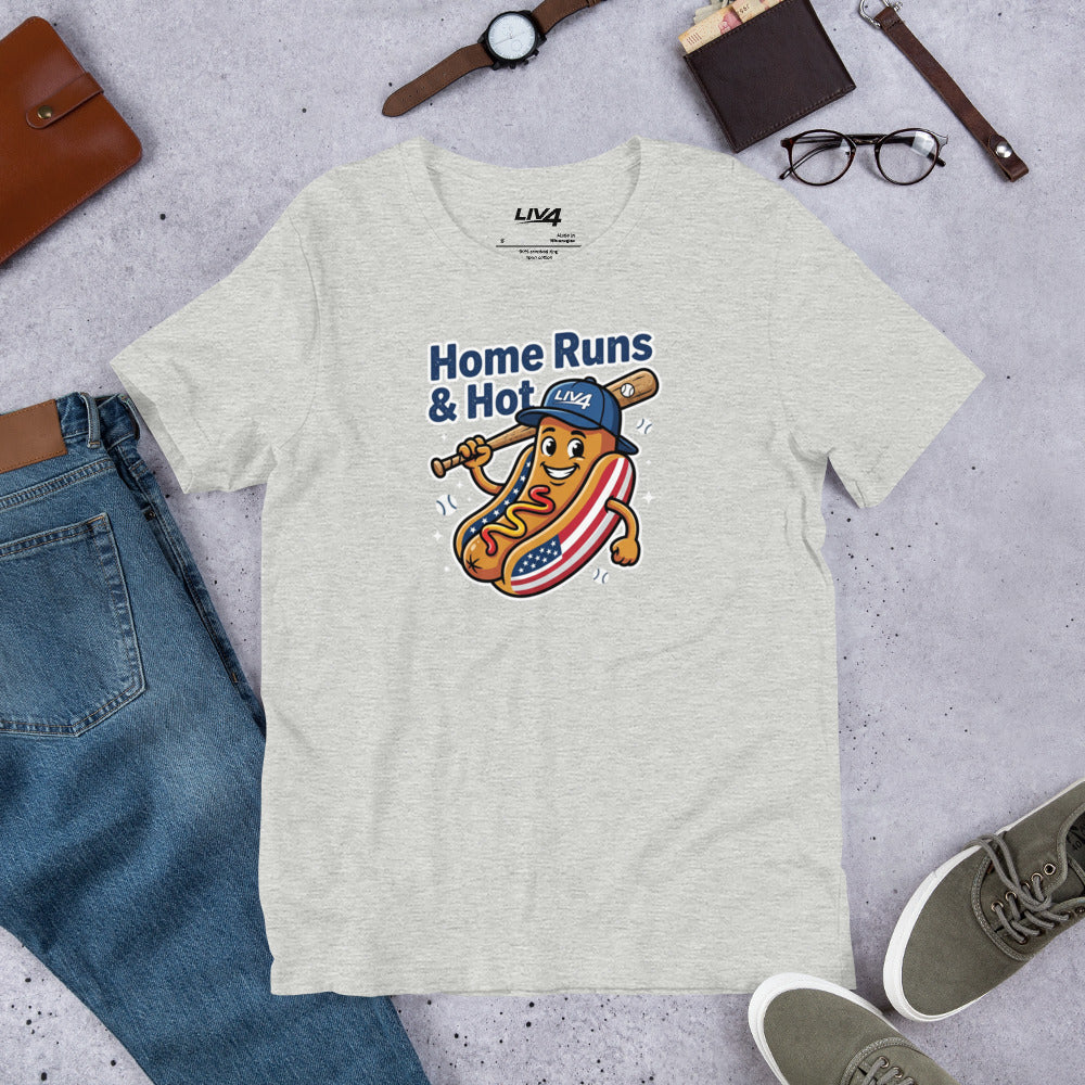 LIV 4 Home Runs & Hot Dogs Baseball Unisex T-Shirt