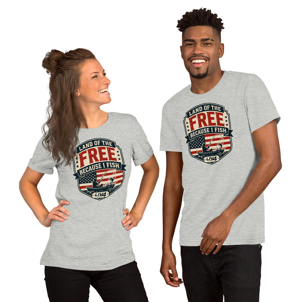 LIV 4 Land of the Free Fishing T-Shirt