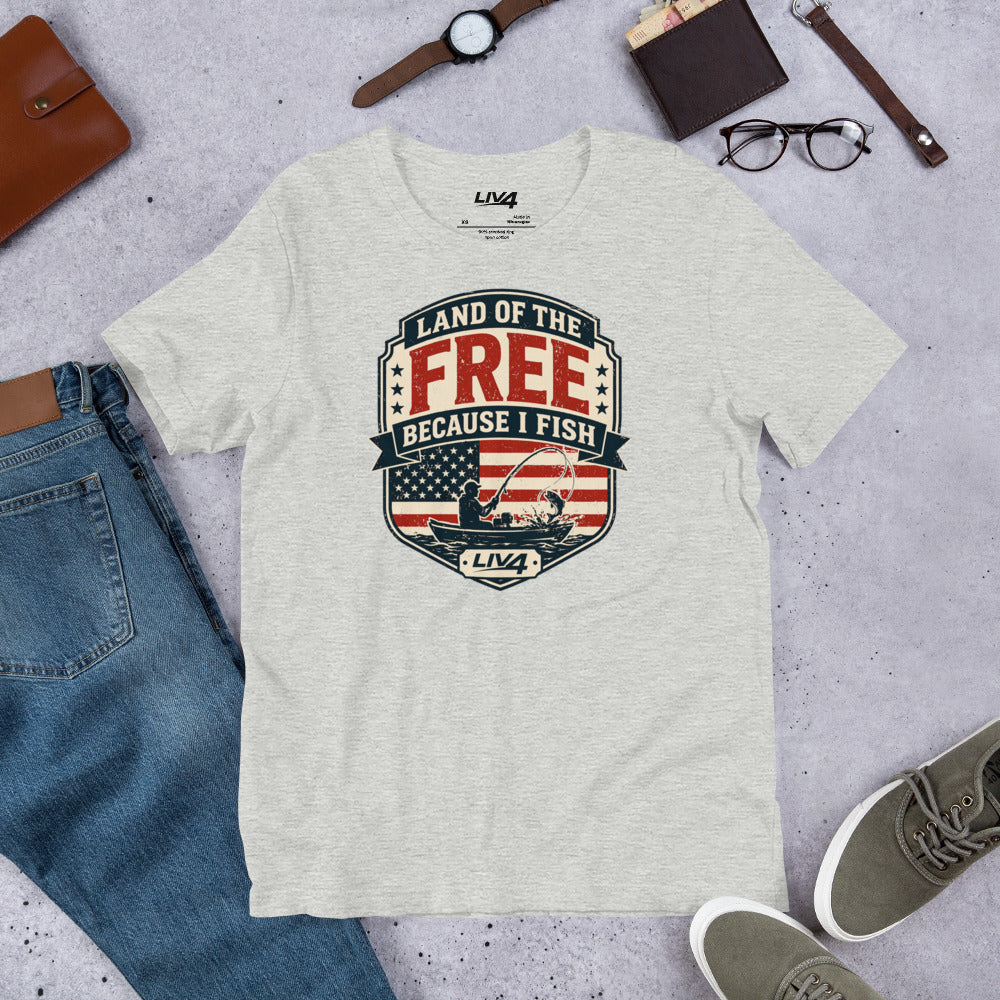 LIV 4 Land of the Free Fishing T-Shirt