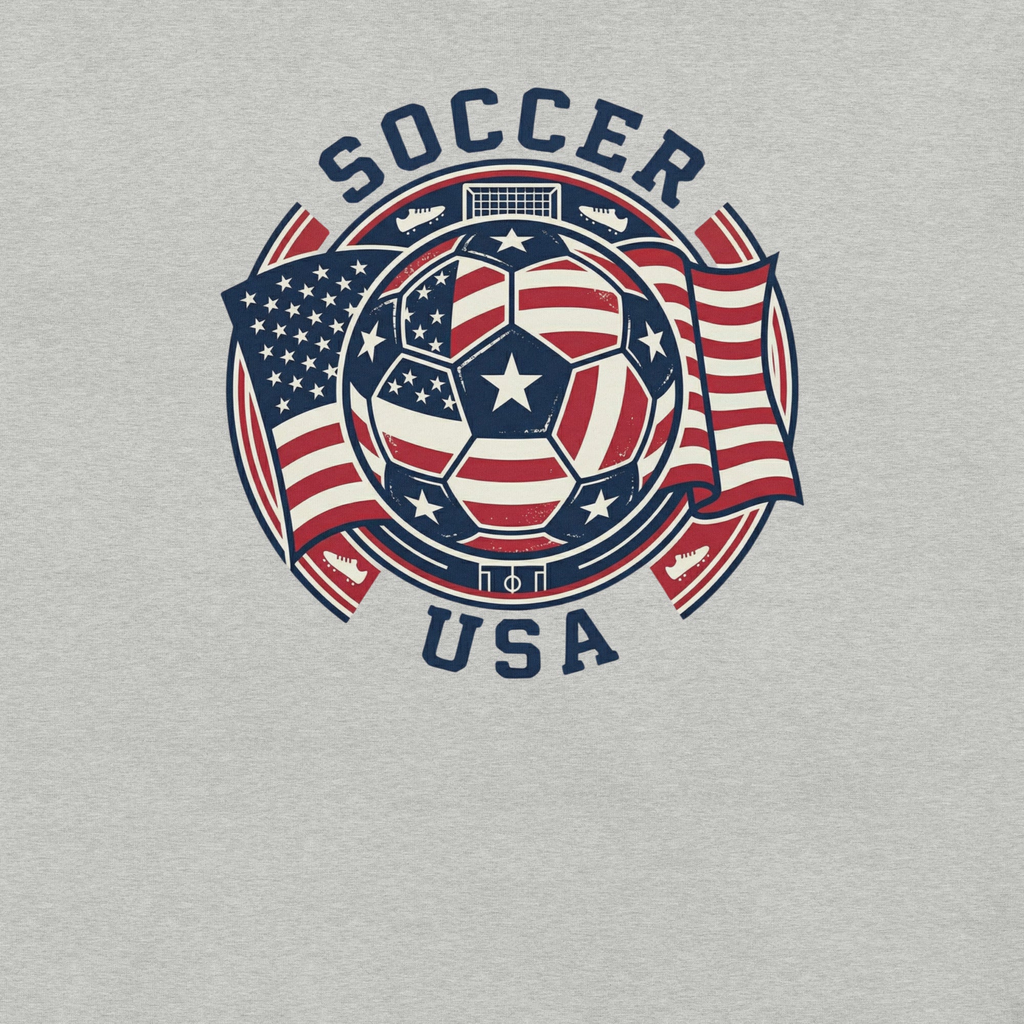 LIV 4 Soccer with USA Flag Unisex T-Shirt