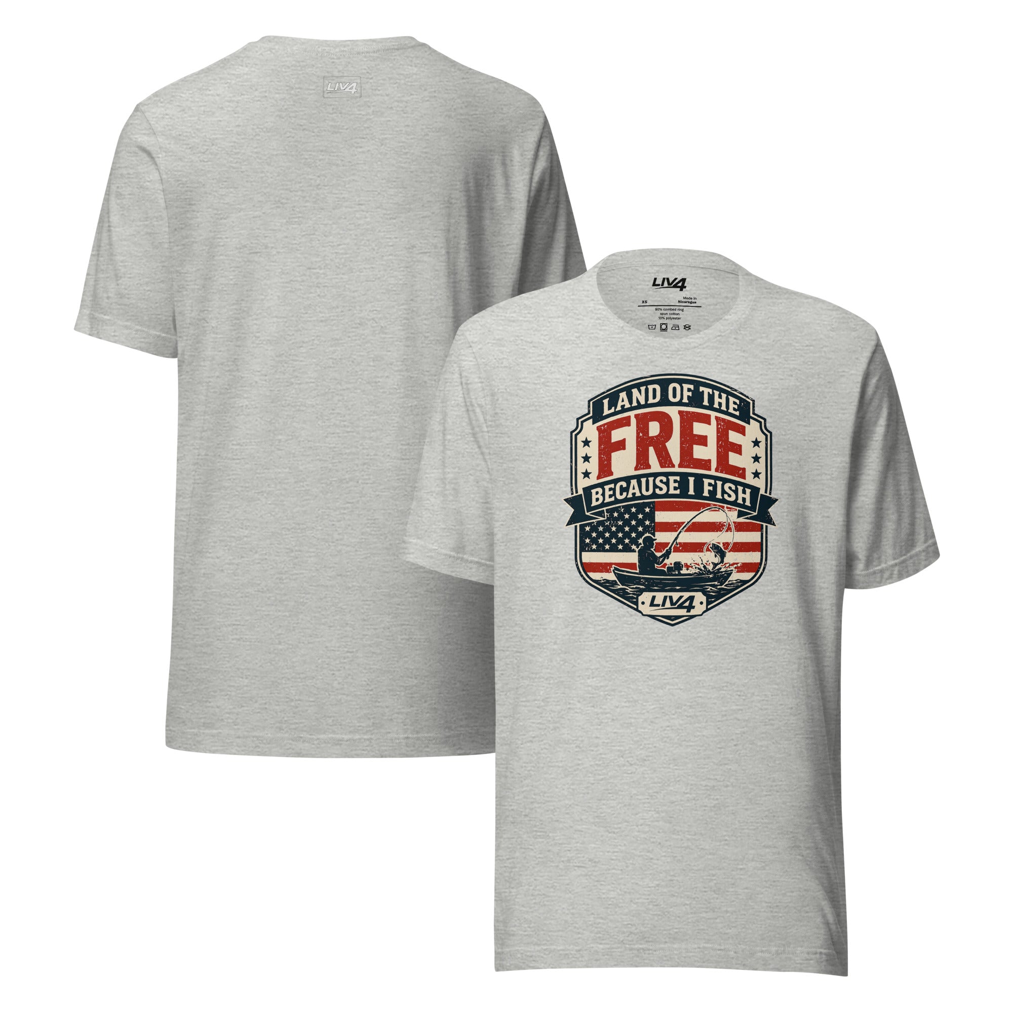 LIV 4 Land of the Free Fishing T-Shirt
