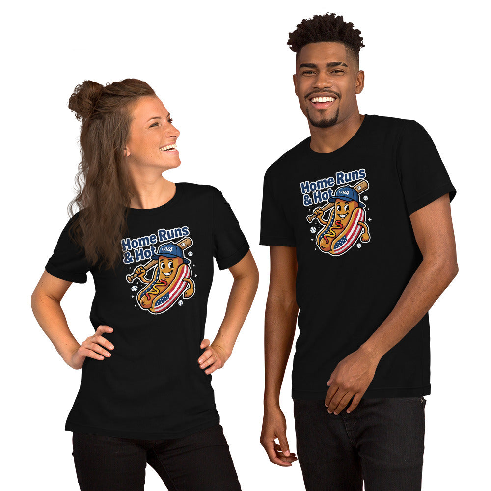 LIV 4 Home Runs & Hot Dogs Baseball Unisex T-Shirt