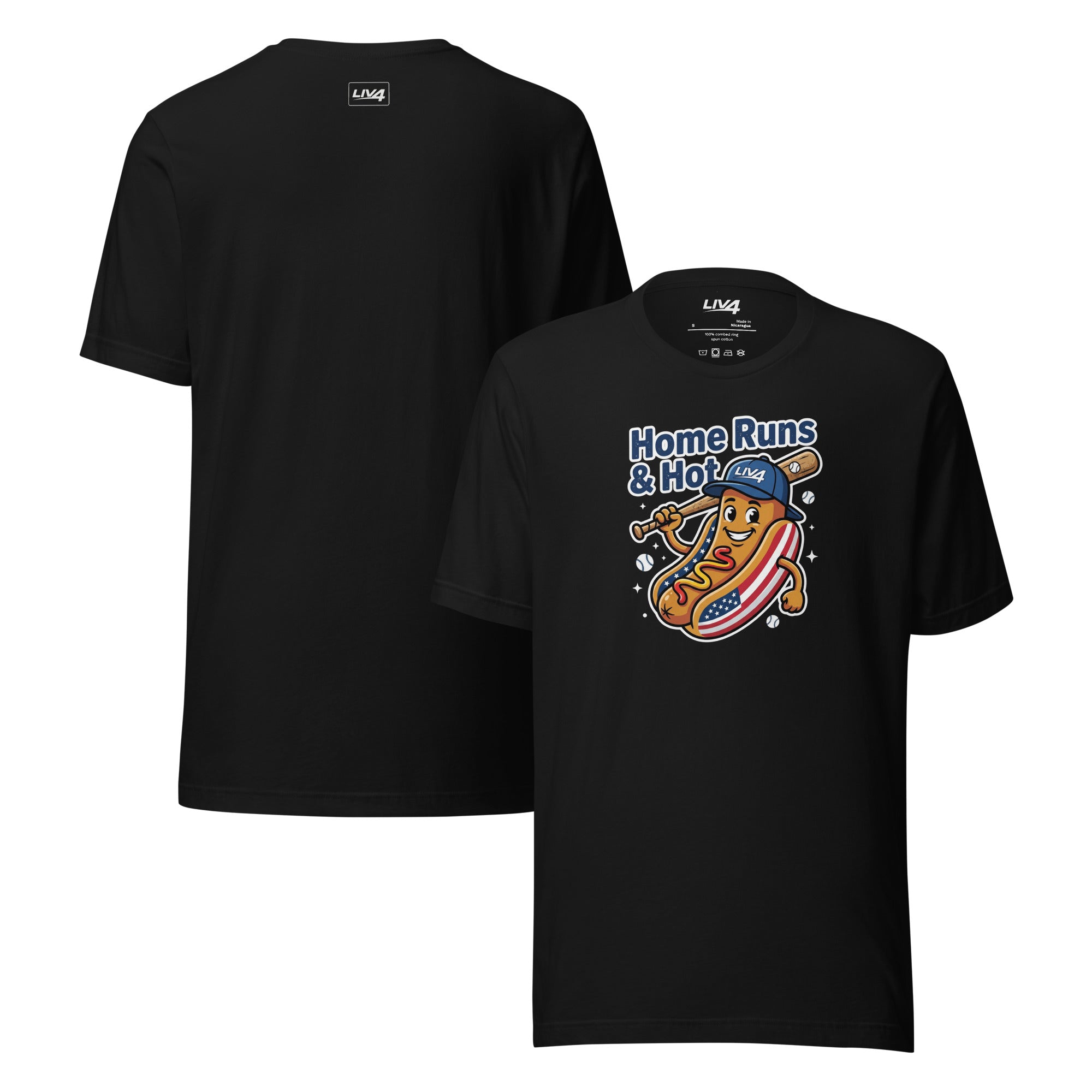 LIV 4 Home Runs & Hot Dogs Baseball Unisex T-Shirt