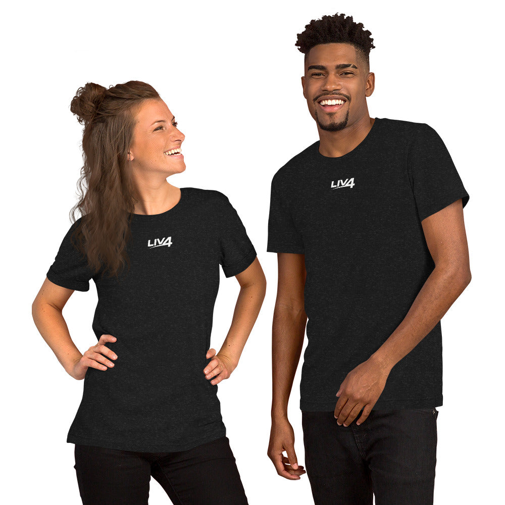 LIV 4 Unisex Soft Lightweight T-shirt | White Logo