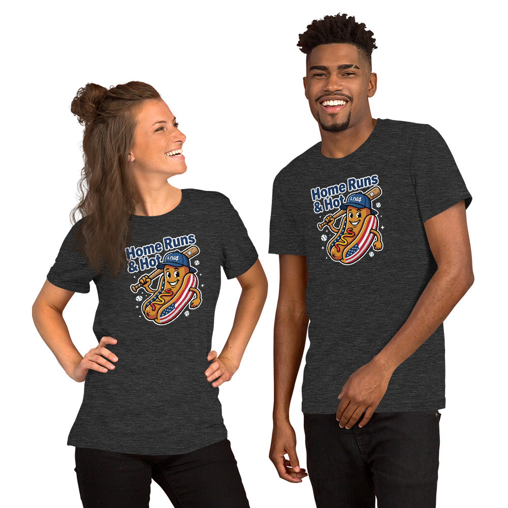 LIV 4 Home Runs & Hot Dogs Baseball Unisex T-Shirt