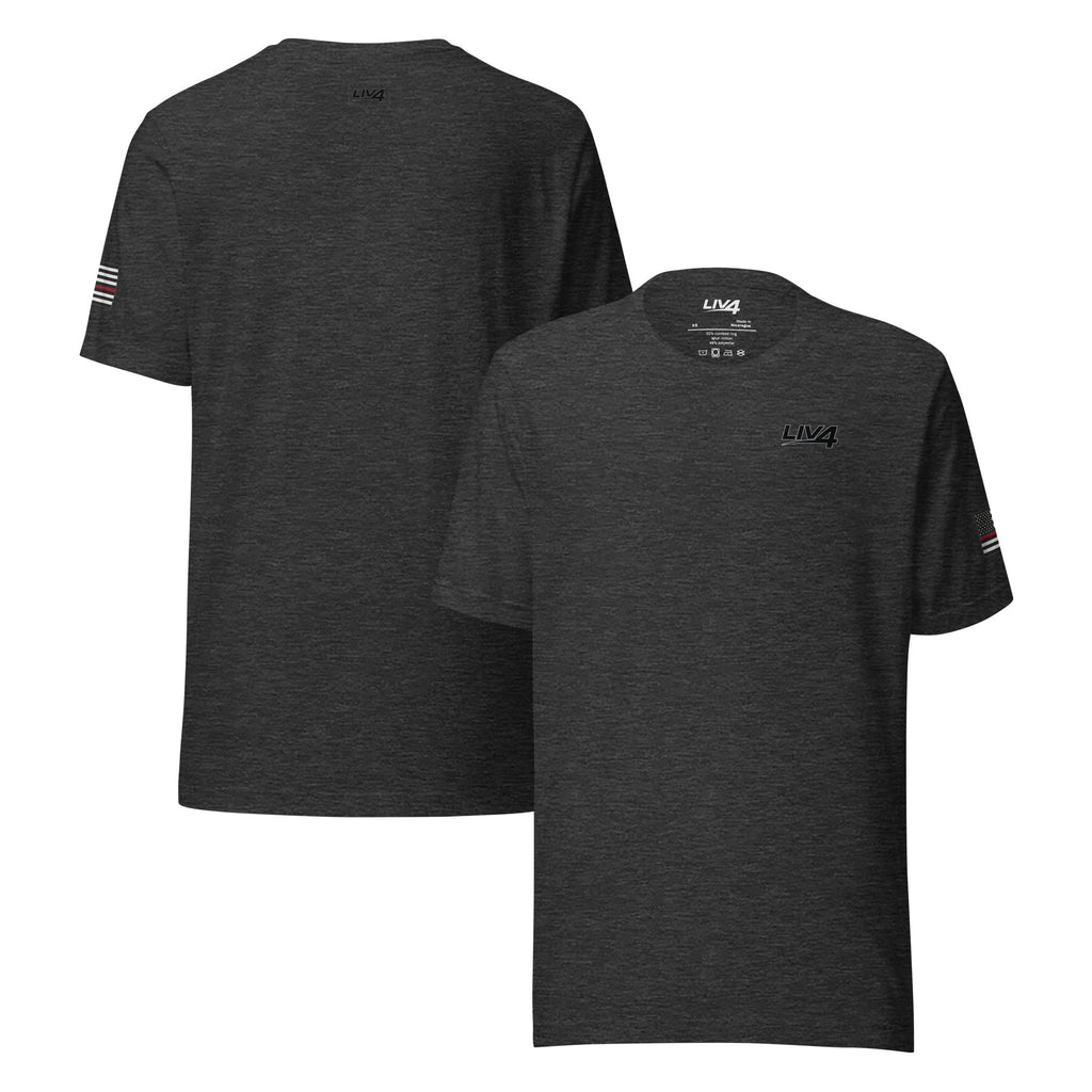 LIV 4 First Responder - Red Line USA Flag Theme Unisex Soft Lightweight T-Shirt