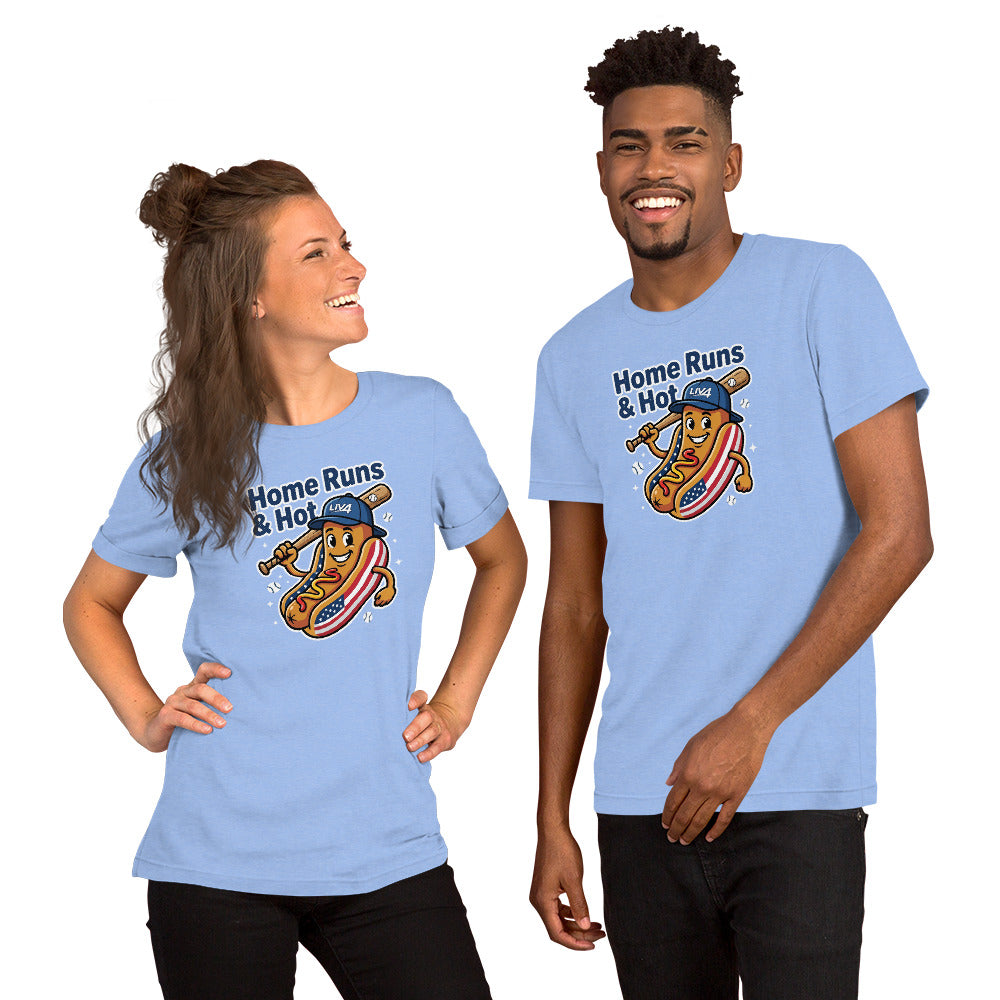 LIV 4 Home Runs & Hot Dogs Baseball Unisex T-Shirt