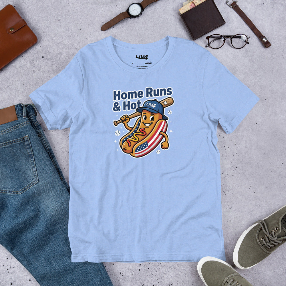 LIV 4 Home Runs & Hot Dogs Baseball Unisex T-Shirt