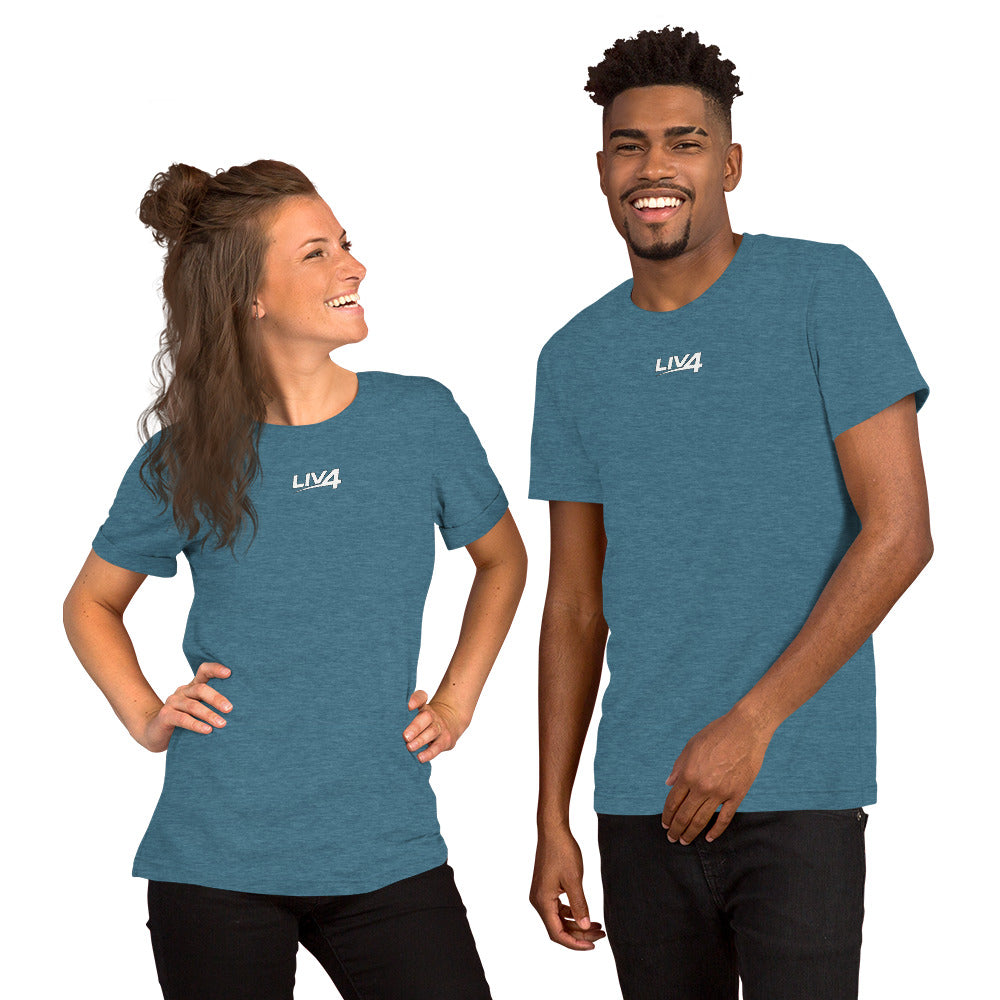 LIV 4 Unisex Soft Lightweight T-shirt | White Logo