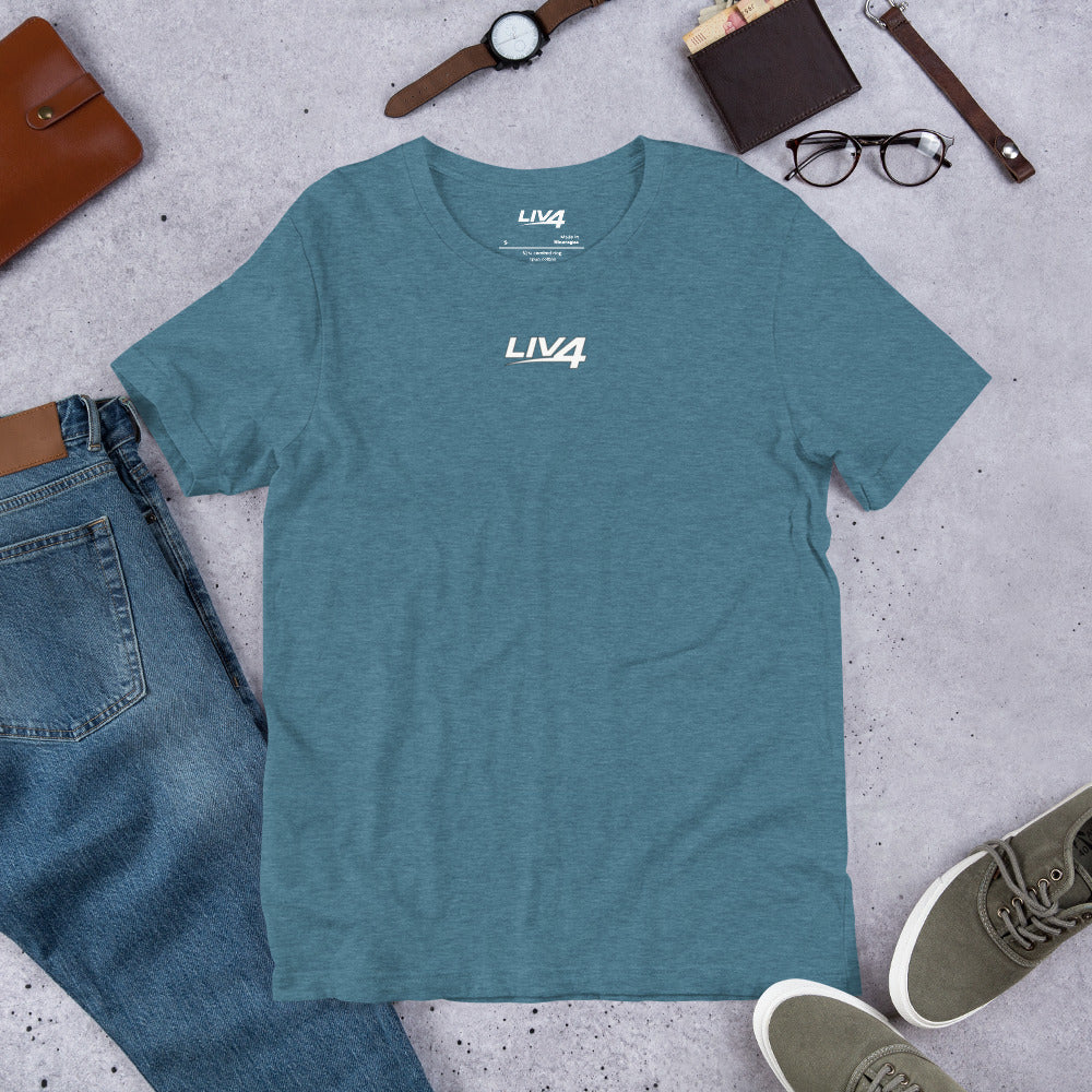 LIV 4 Unisex Soft Lightweight T-shirt | White Logo