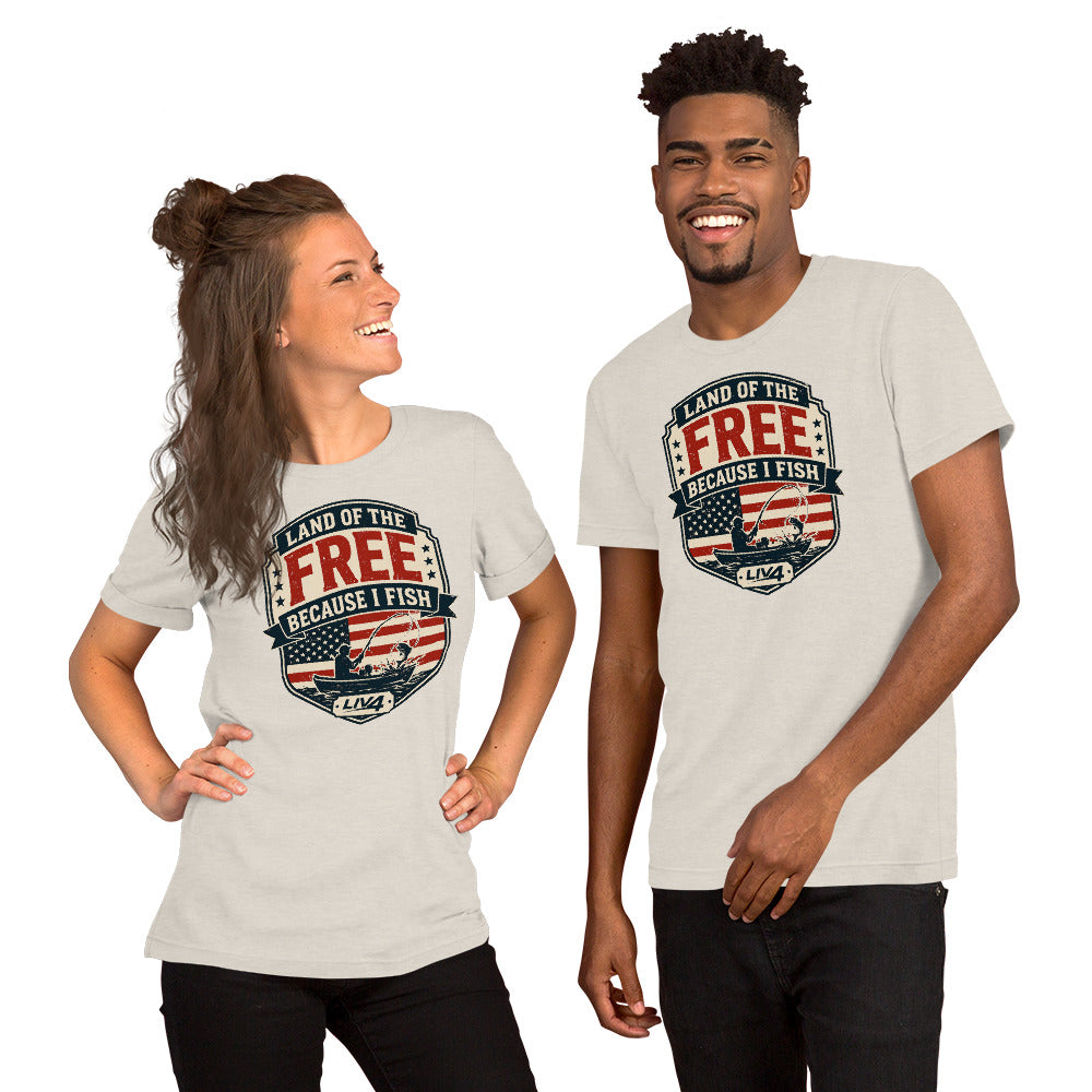 LIV 4 Land of the Free Fishing T-Shirt