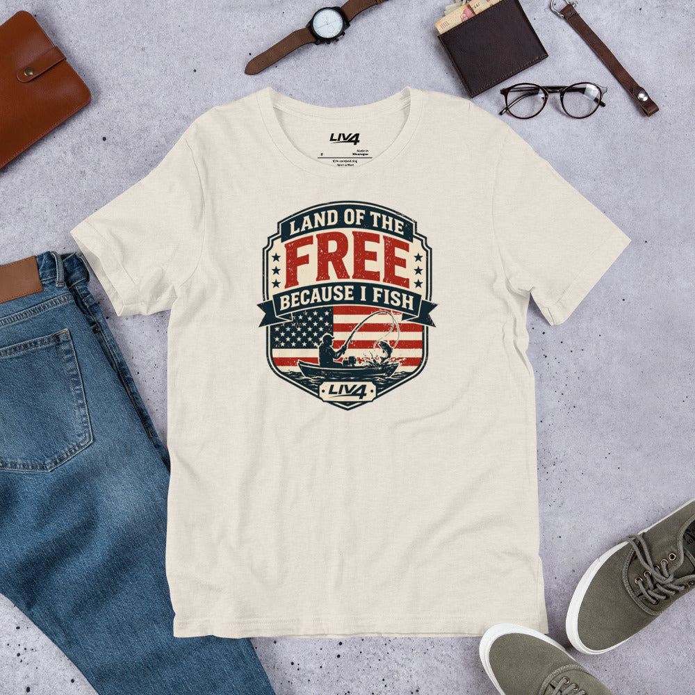 LIV 4 Land of the Free Fishing T-Shirt