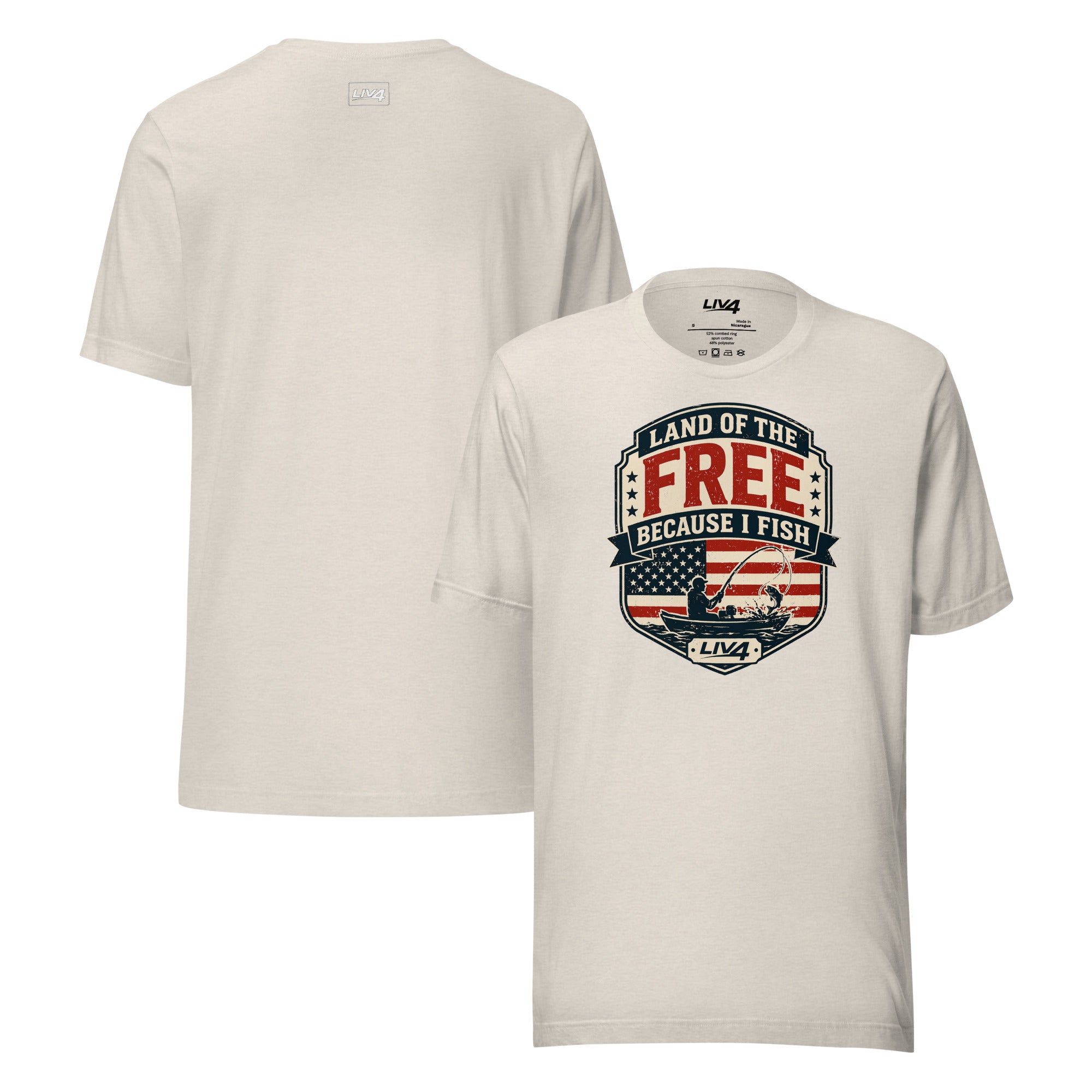 LIV 4 Land of the Free Fishing T-Shirt