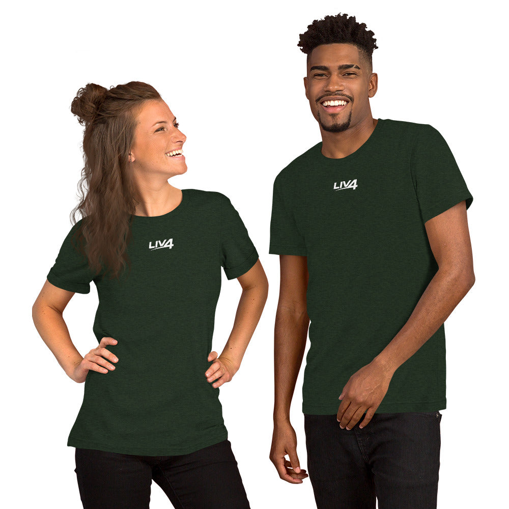 LIV 4 Unisex Soft Lightweight T-shirt | White Logo