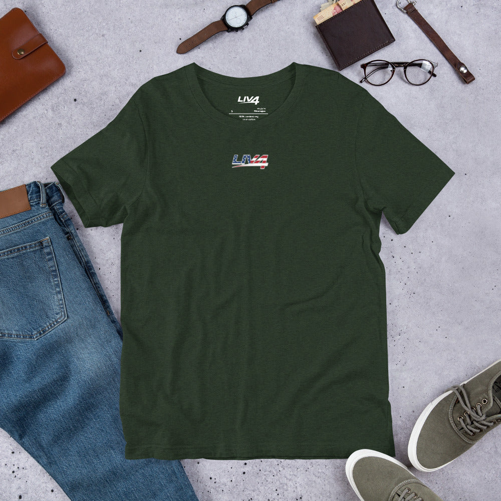LIV 4 Patriotic Unisex T-Shirt | Small Logo