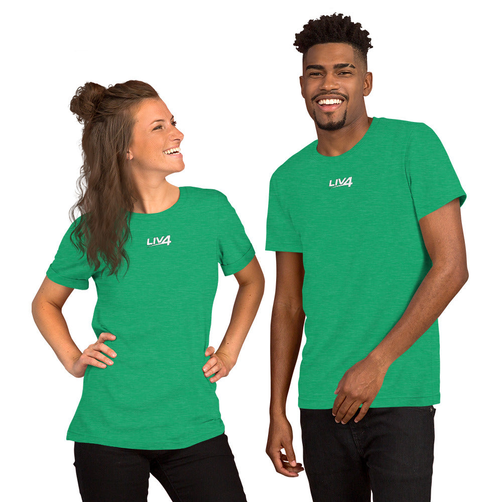 LIV 4 Unisex Soft Lightweight T-shirt | White Logo