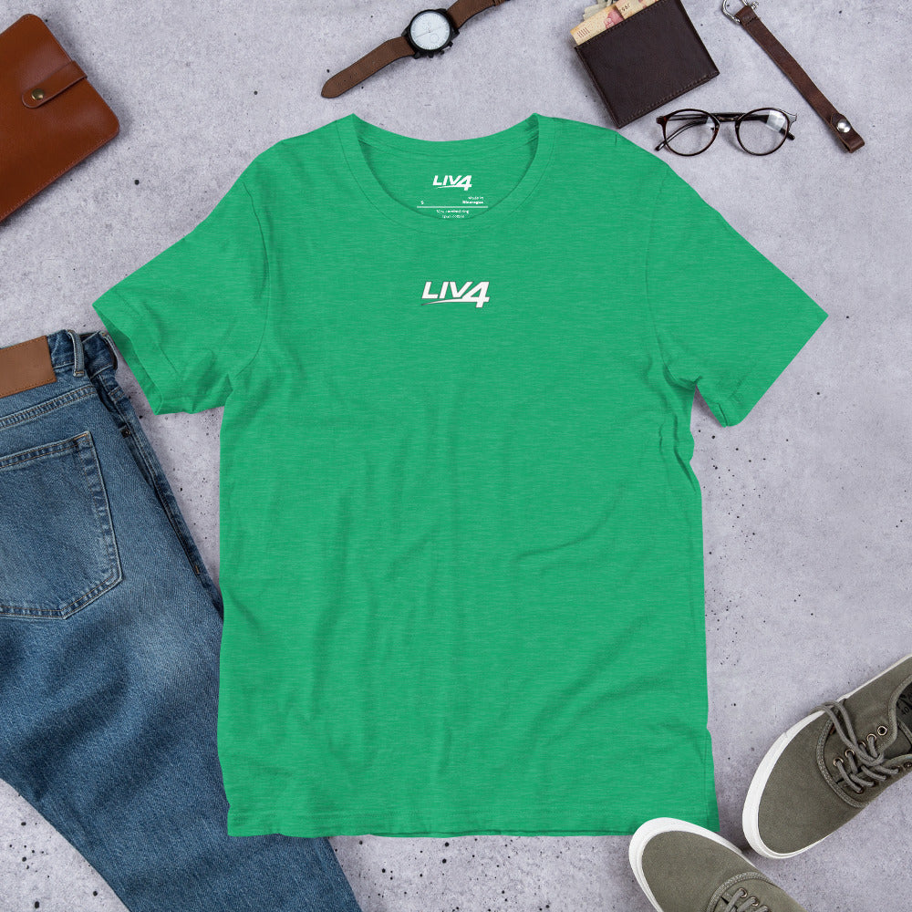 LIV 4 Unisex Soft Lightweight T-shirt | White Logo