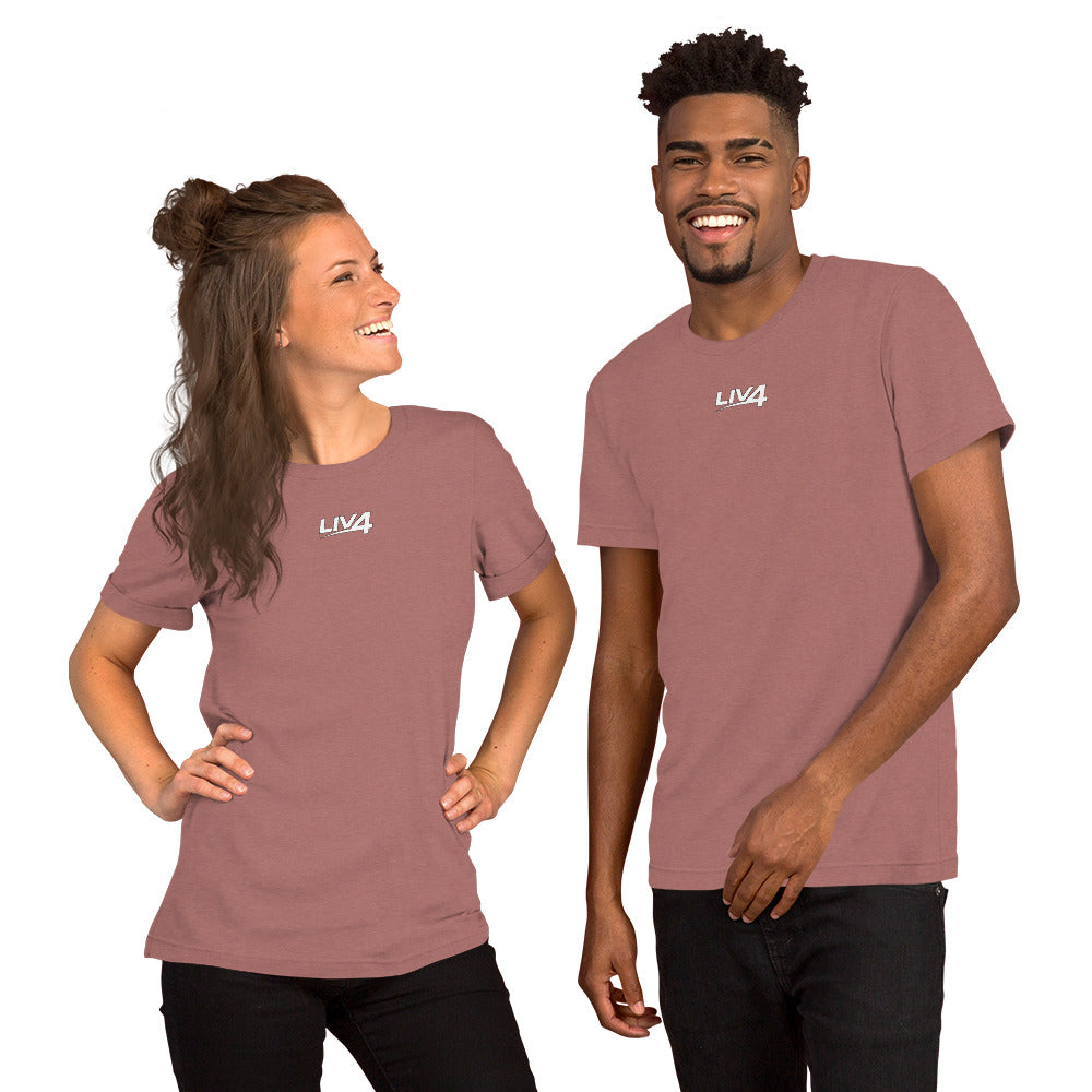 LIV 4 Unisex Soft Lightweight T-shirt | White Logo
