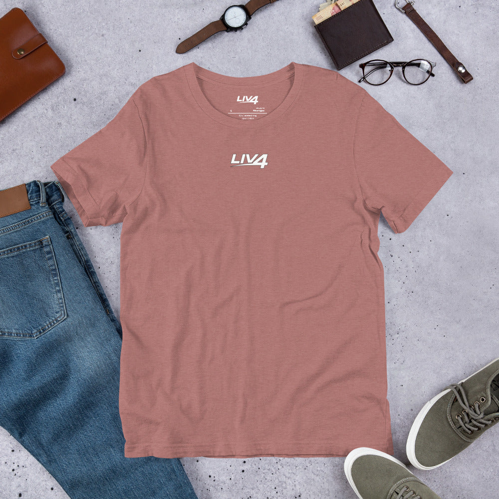 LIV 4 Unisex Soft Lightweight T-shirt | White Logo