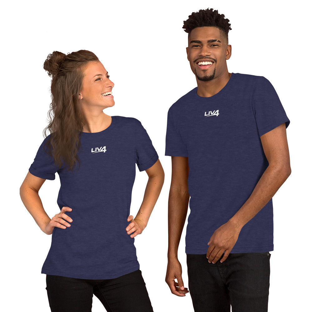 LIV 4 Unisex Soft Lightweight T-shirt | White Logo