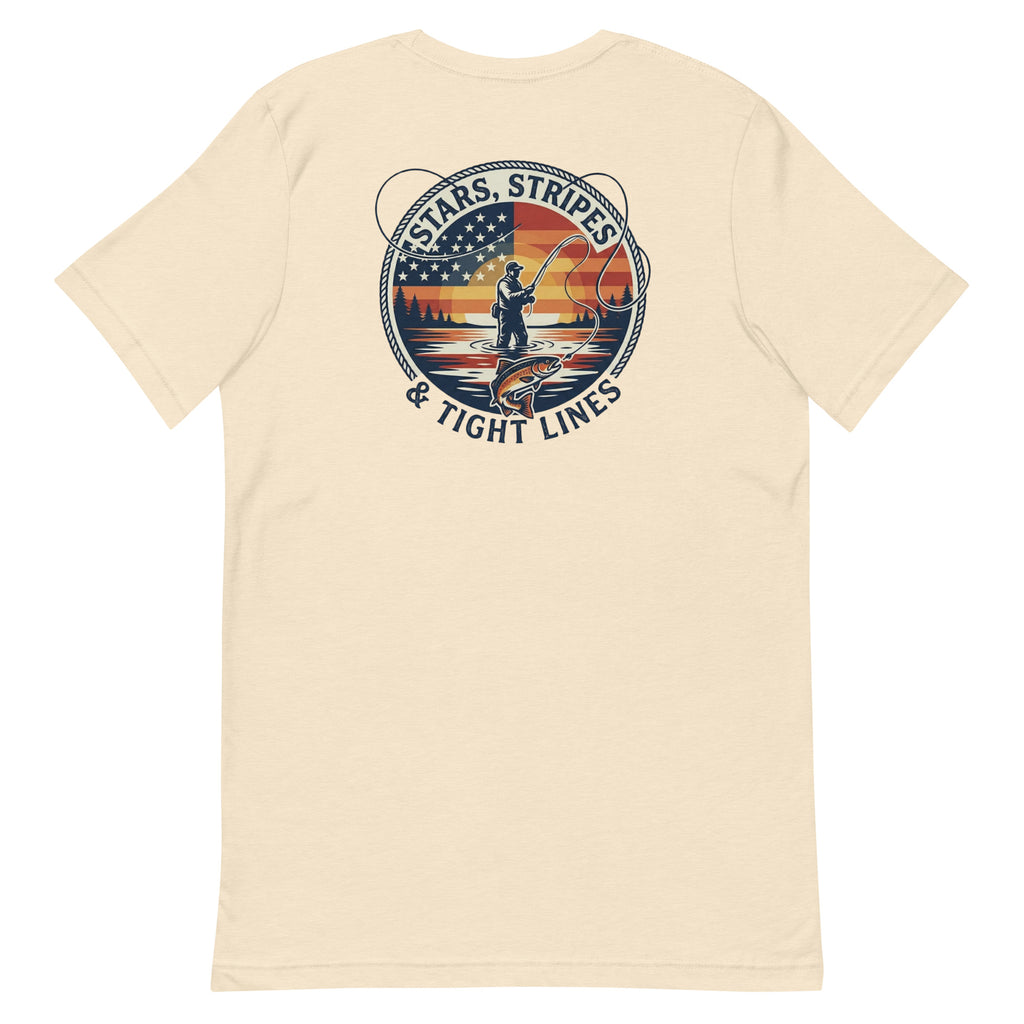 LIV 4 Stars Stripes and Tight Lines Fishing Unisex T-Shirt